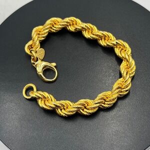 MILOR ITALY Heavy Rope Bracelet
Twist Yellow Gold Plated Over
Bronze‎